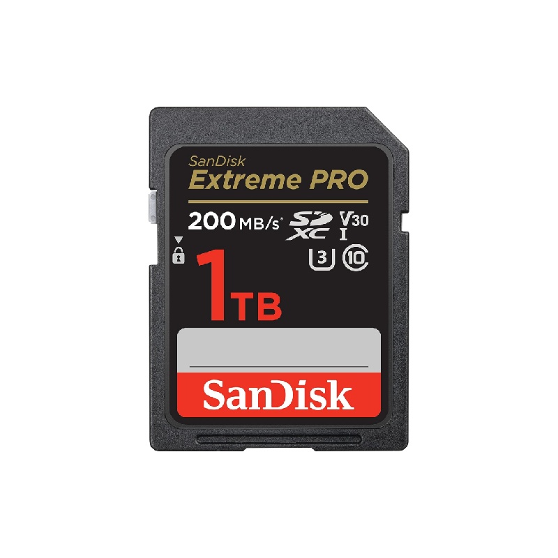 SanDisk 1TB Extreme PRO SDXC UHS-I Memory Card - C10, U3, V30, 4K UHD, SD Card - SDSDXXD-1T00-GN4IN