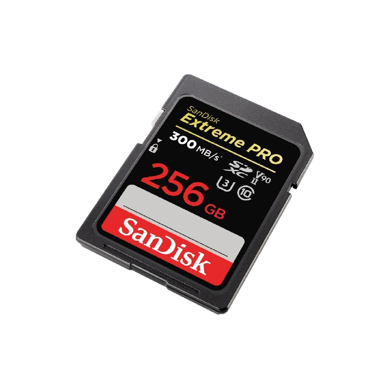 SanDisk 256GB Extreme PRO SDXC UHS-II Memory Card - C10, U3, V90, 8K, 4K, Full HD Video, SD Card - SDSDXDK-256G-GN4IN
