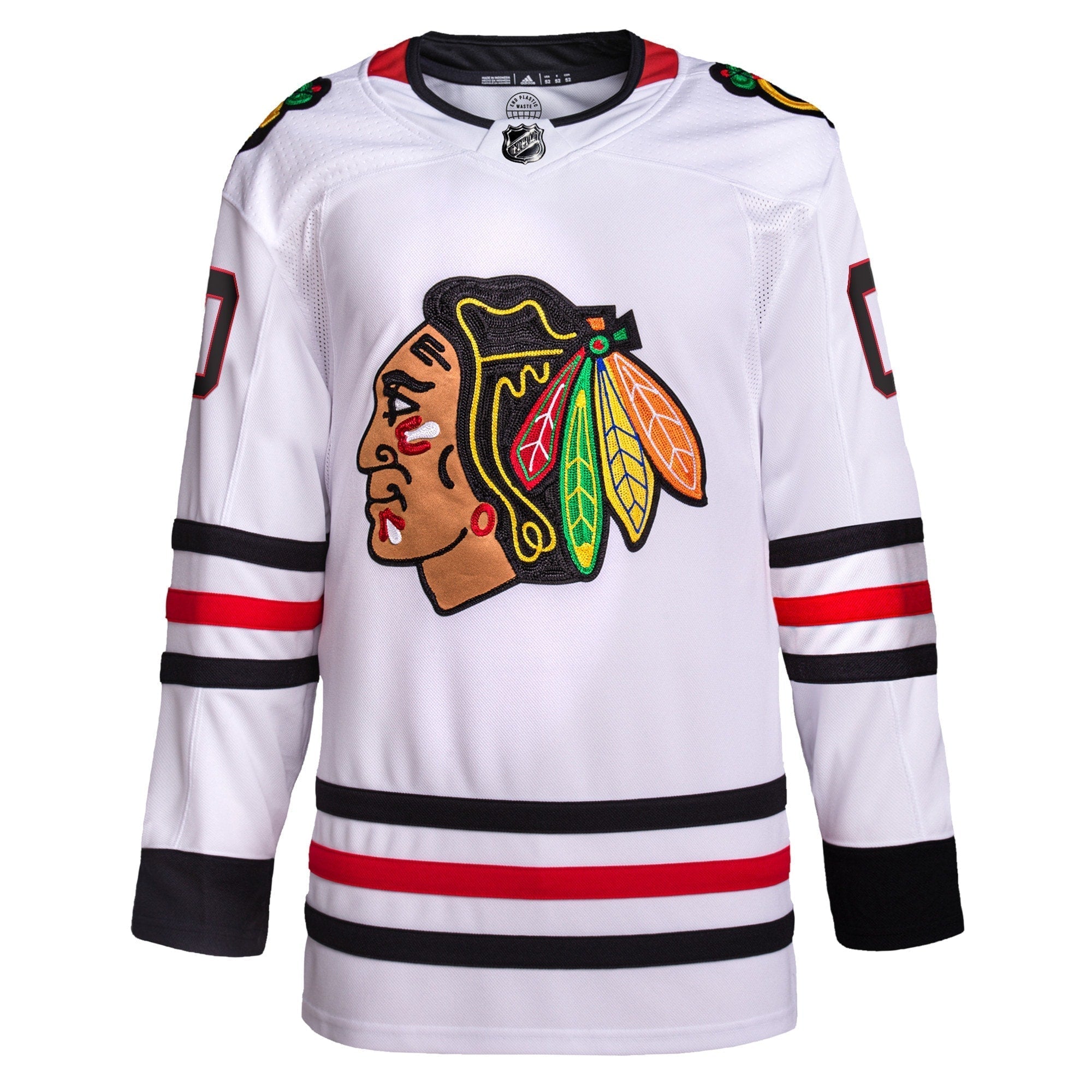 Chicago Blackhawks adidas Away Primegreen Custom Jersey - White