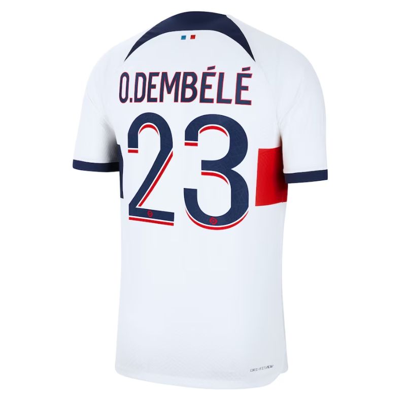 Ousmane Demb��l�� Paris Saint-Germain 2023/24 Away Player Jersey - White