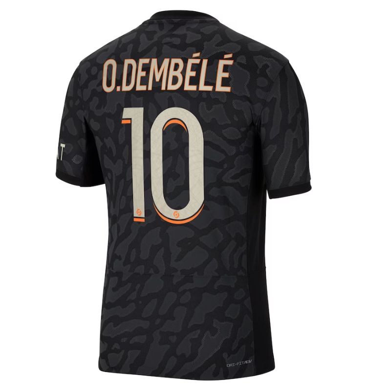Ousmane Demb��l�� Paris Saint-Germain 2023/24 Third Player Jersey - Anthracite