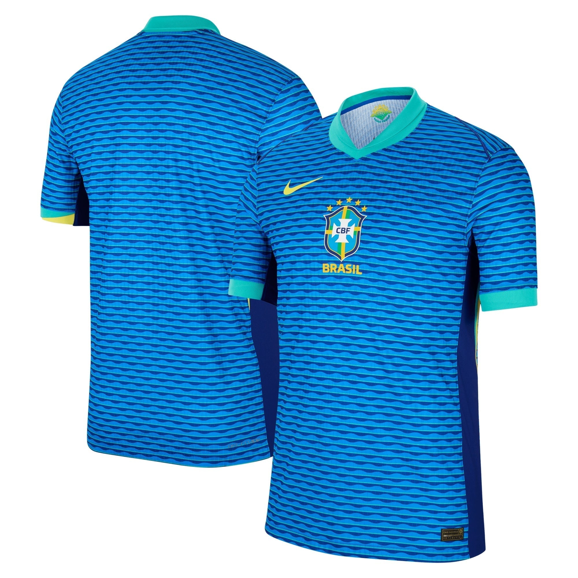 Brazil National Team Nike 2024 Away Match Custom Jersey �C Blue