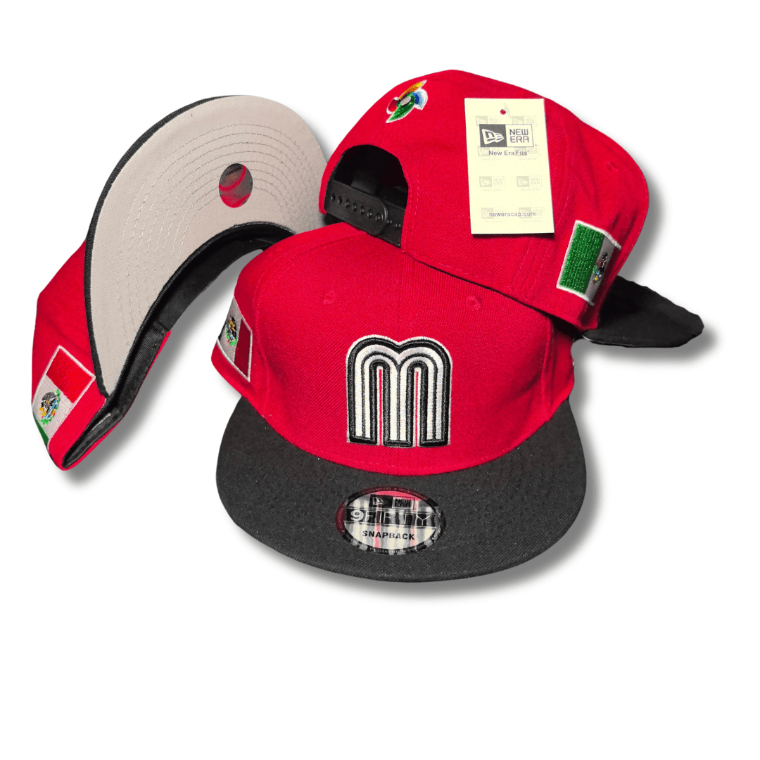 New Era 59Fifty Mexico World Baseball Classic Hat Red, Black – Snapback Cap