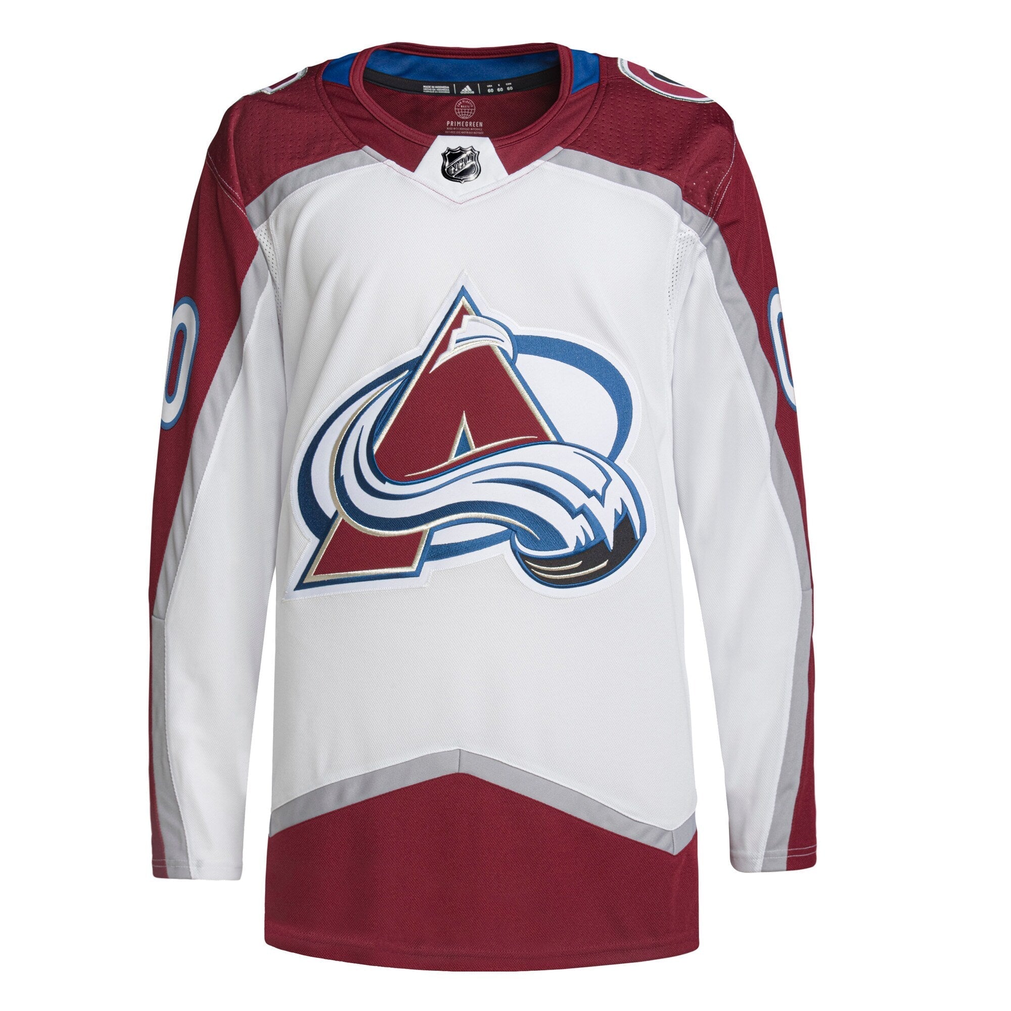 Colorado Avalanche adidas Away Primegreen Custom Jersey - White