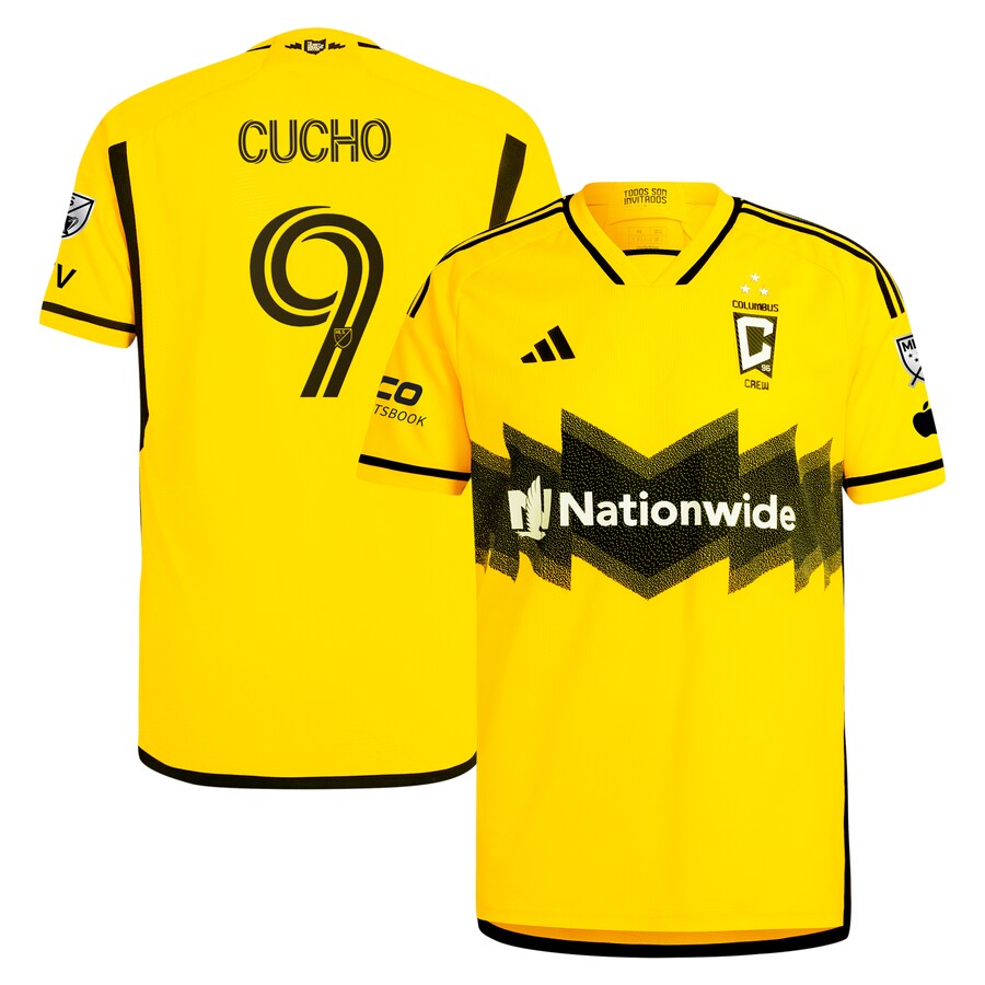 Cucho Hern��ndez Columbus Crew adidas 2024 The Home Kit Authentic Player Jersey - Yellow