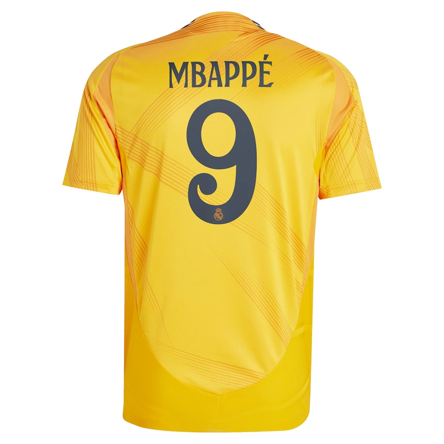 Kylian Mbapp�� Real Madrid adidas 2024/25 Away Jersey - Orange