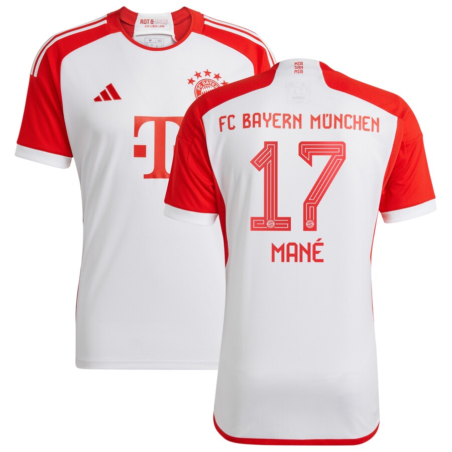 Sadio Man�� Bayern Munich adidas 2023/24 Home Jersey - White