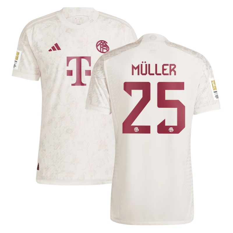 Thomas M��ller Bayern Munich Shirt 2023/24 Third Jersey - White
