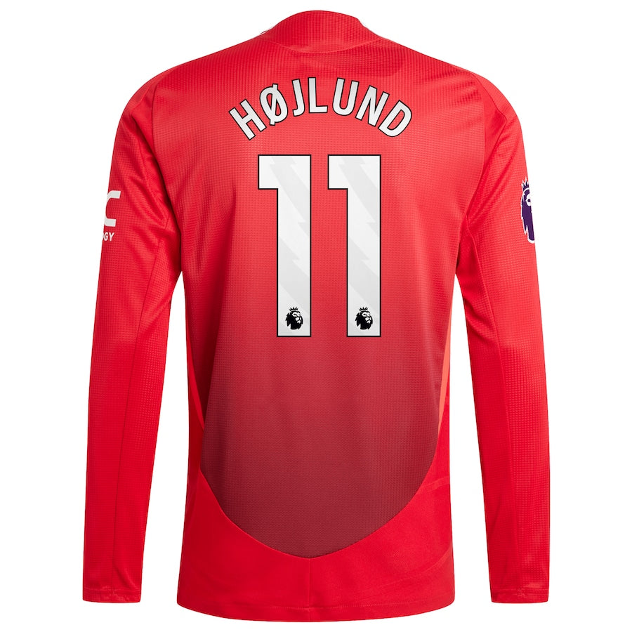 Rasmus H?jlund Manchester United 2024/25 Home Long Sleeve Player Jersey - Red