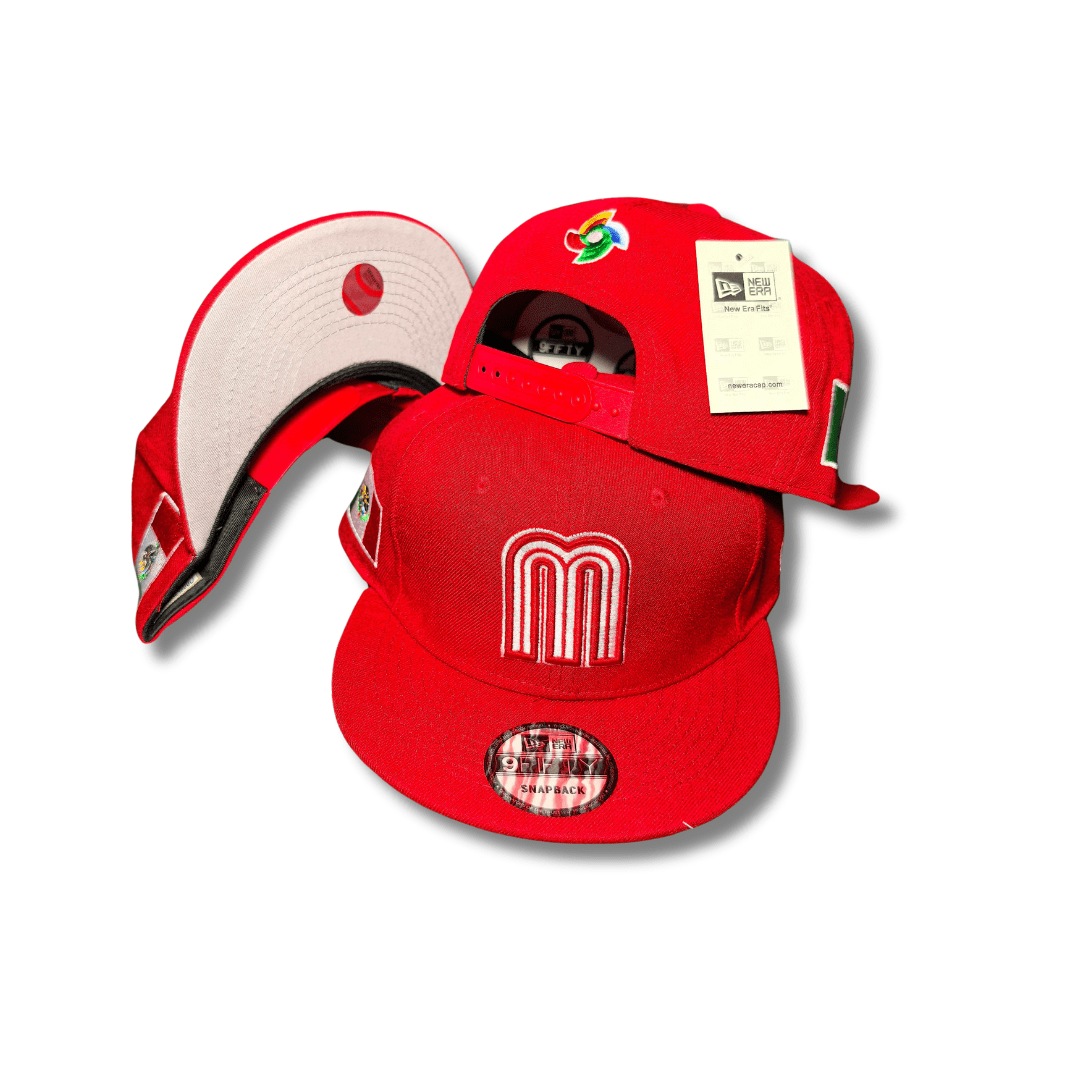 New Era 59Fifty Mexico World Baseball Classic Hat Red – Snapback Cap