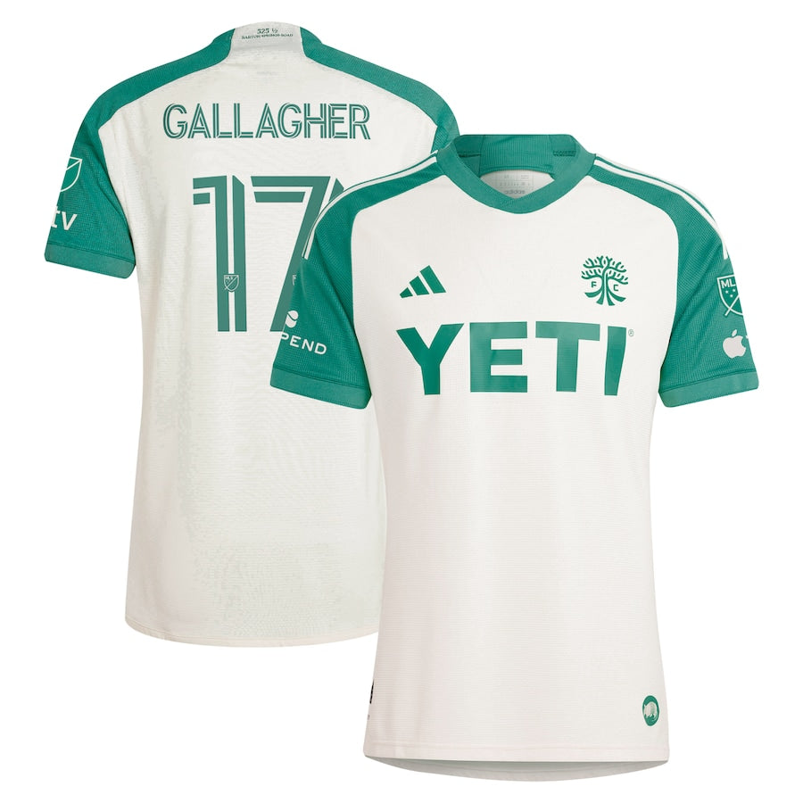 Jon Gallagher Austin FC adidas 2024 The Armadillo Kit Authentic Player Jersey?�C Tan