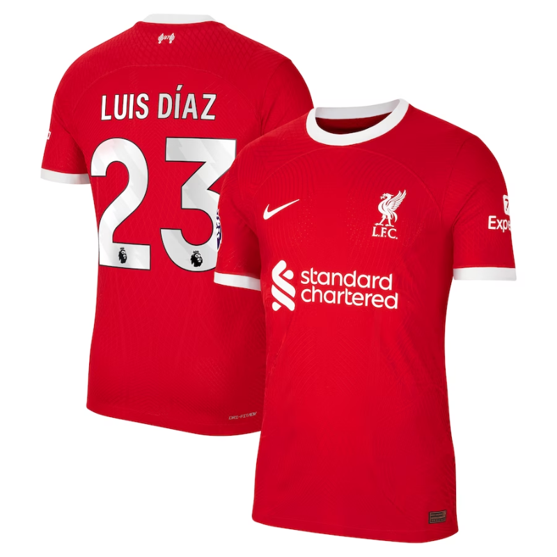 Luis D��az Liverpool Shirt 2023/24 Home Player Jersey - Red