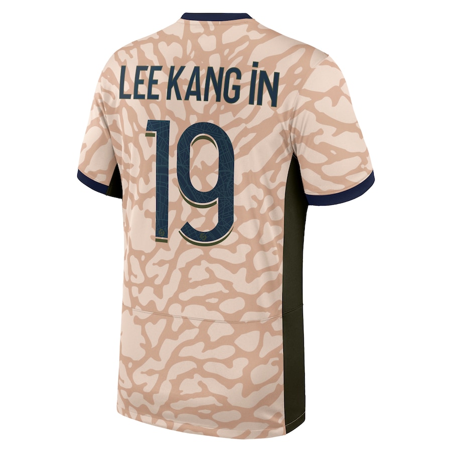 Lee Kang In Paris Saint-Germain Jordan Brand 2023/24 Fourth Stadium Player Jersey?�C Tan