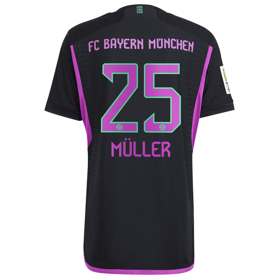 Thomas M��ller Bayern Munich adidas 2023/24 Away Player Jersey - Black
