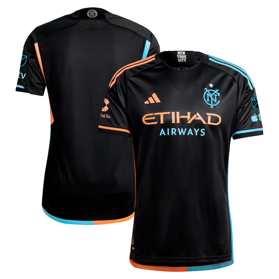New York City FC adidas 2024 24/7 Kit Authentic Jersey?�C Black