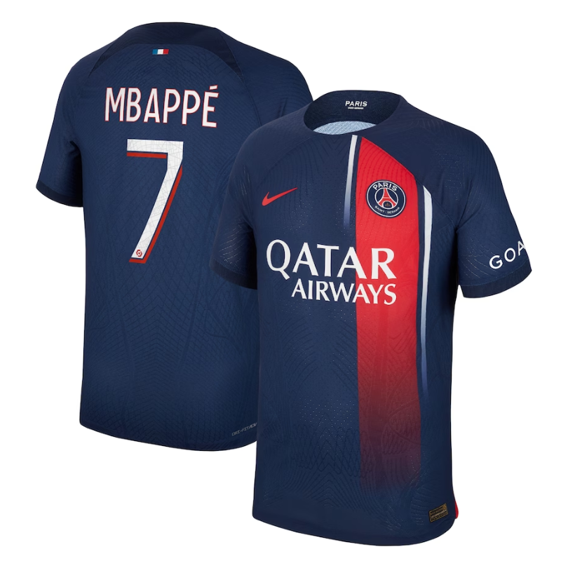 Paris Saint-Germain Team Home Shirt 2023-24 with Jersey Mbapp�� 7 printing - Blue