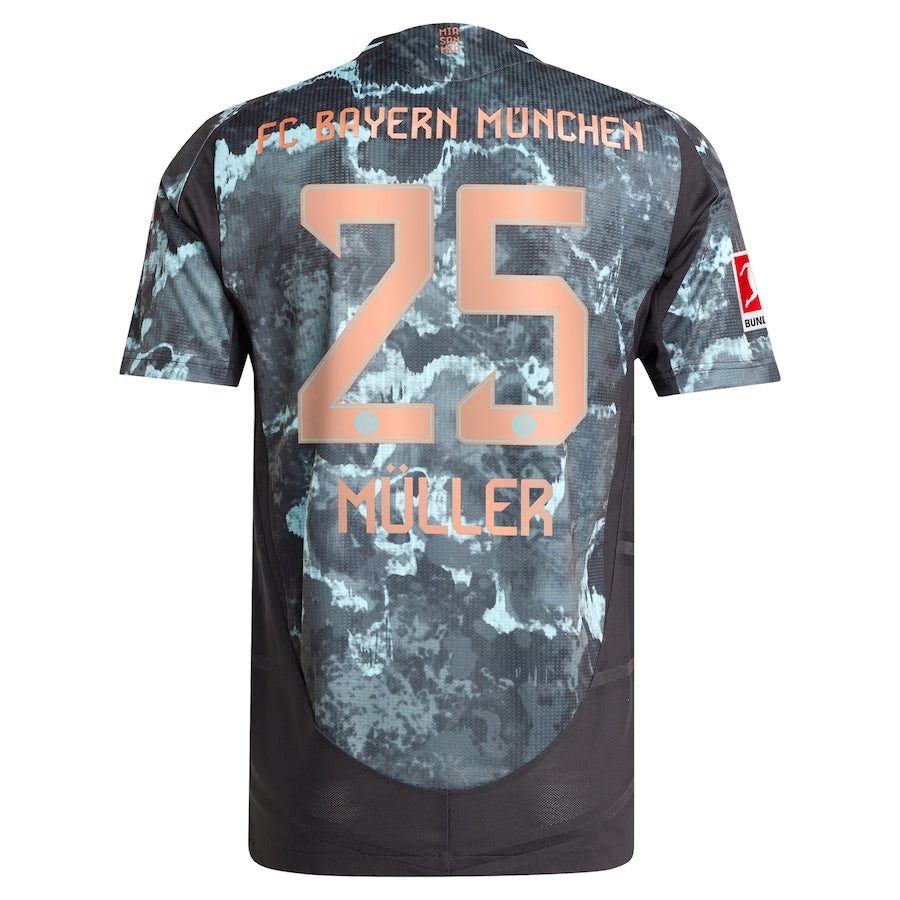 Thomas M��ller Bayern Munich adidas 2024/25 Away Player Jersey - Black