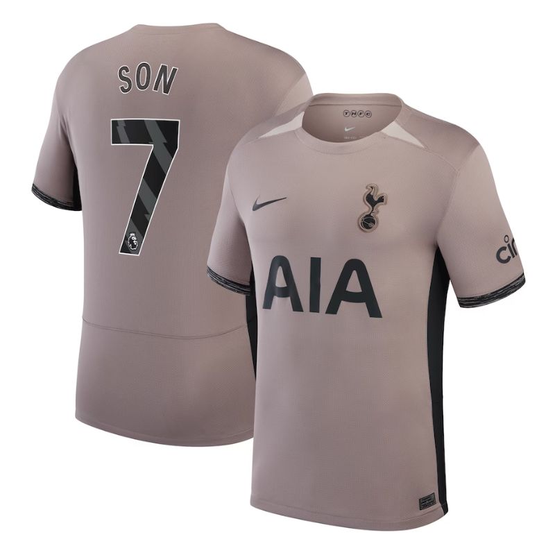Son Heung-Min Tottenham Hotspur Shirt 2023/24 Third Player Jersey �C Tan