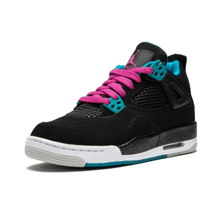 Air Jordan 4 Retro Black Vivid Pink Dynamic Blue GS – 487724-019