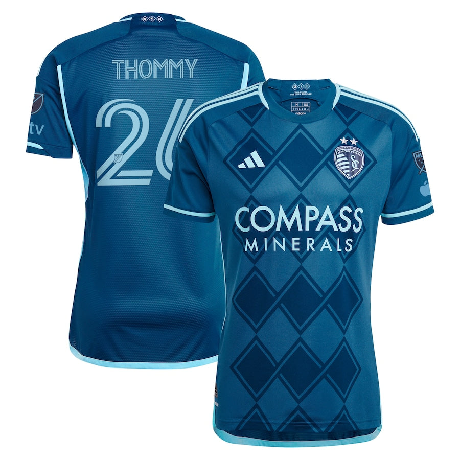 Erik Thommy Sporting Kansas City adidas 2024 Diamonds Our Forever Authentic Player Jersey?�C Navy