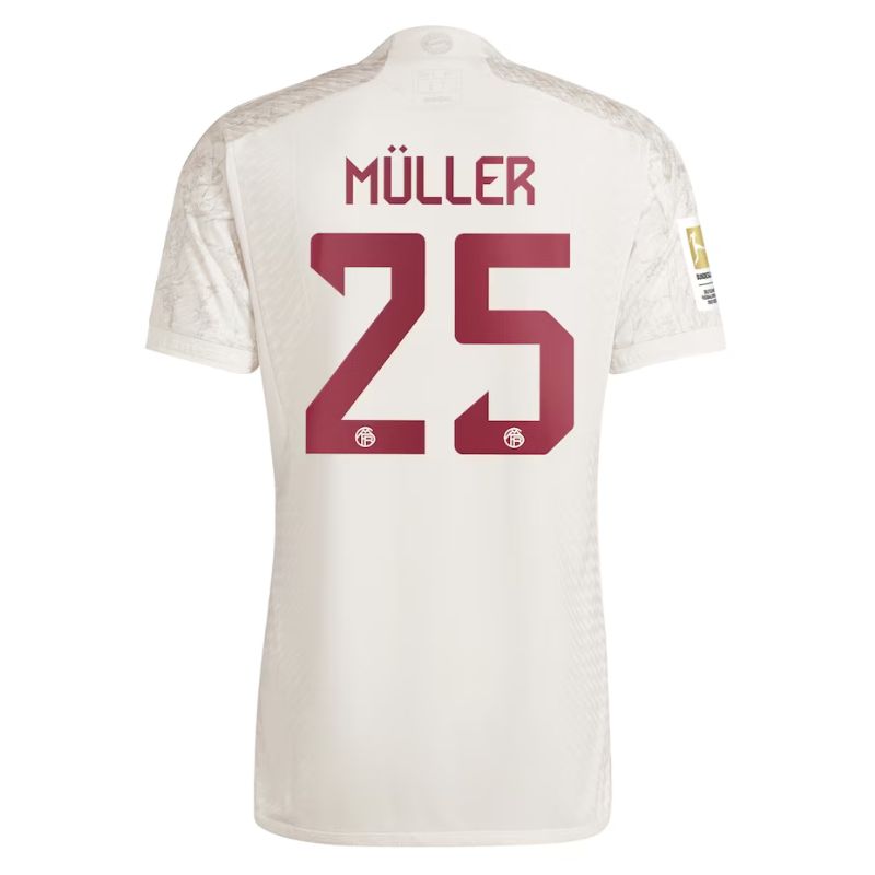 Thomas M��ller Bayern Munich Shirt 2023/24 Third Jersey - White