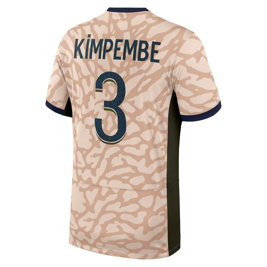Presnel Kimpembe Paris Saint-Germain Jordan Brand 2023/24 Fourth Stadium Player Jersey?�C Tan