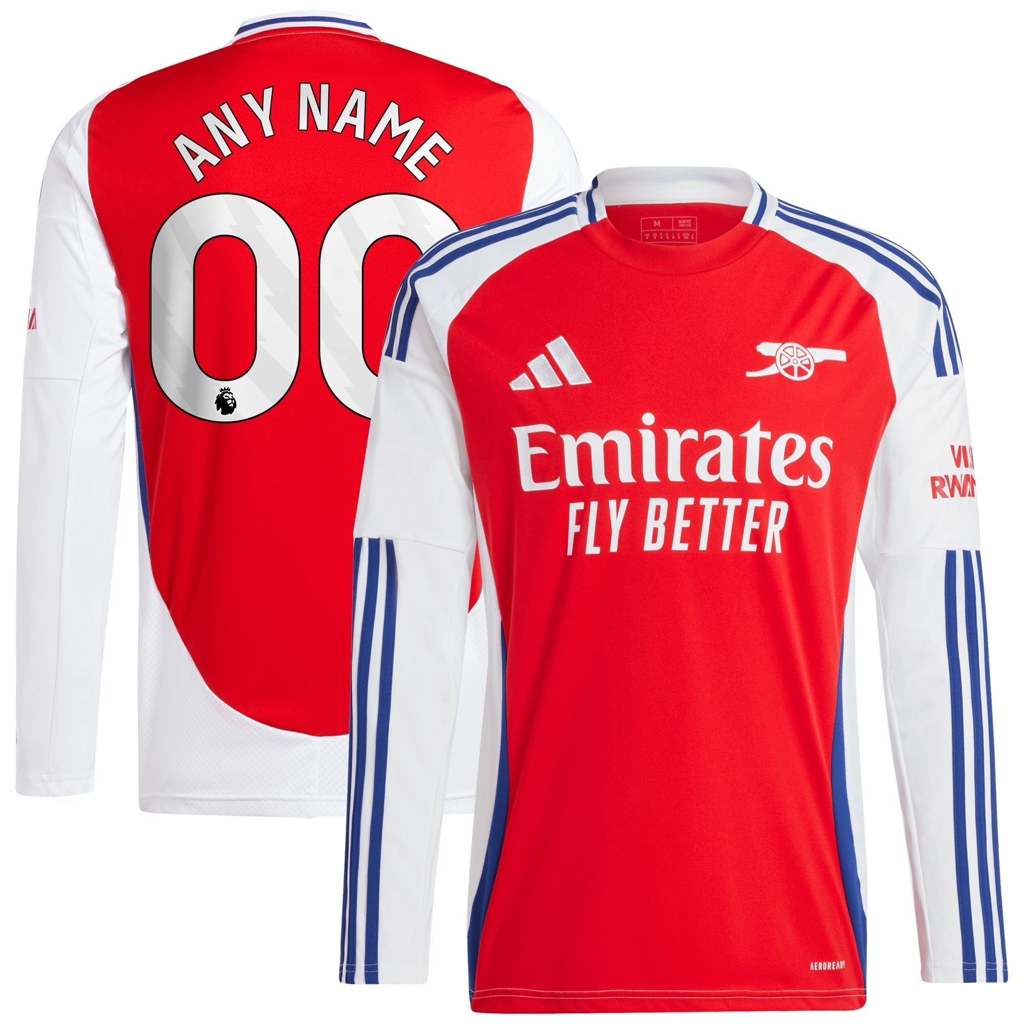 Arsenal adidas 2024/25 Home Long Sleeve Custom Jersey �C Red