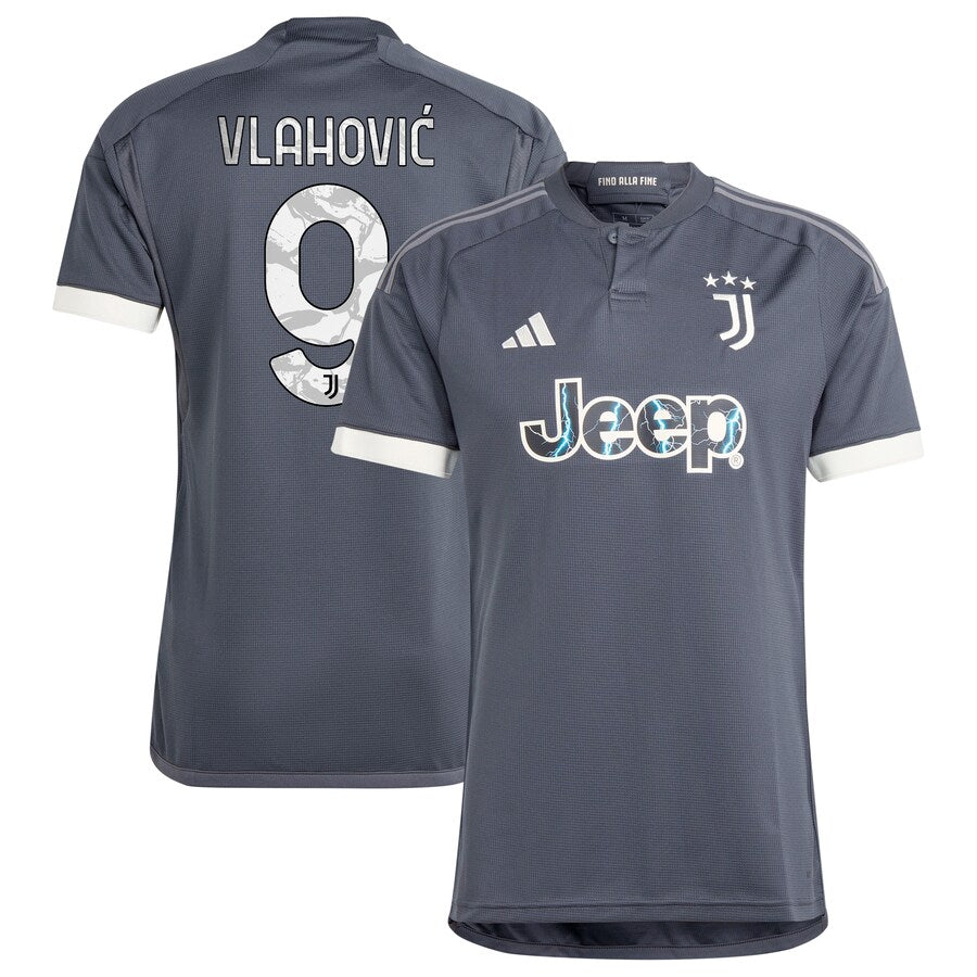 Du?an Vlahovi? Juventus adidas 2023/24 Third  Player Jersey - Gray