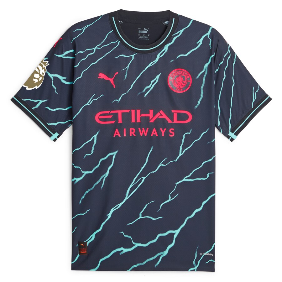 Juli��n ��lvarez Manchester City Puma 2023/24 Third Player Jersey - Navy