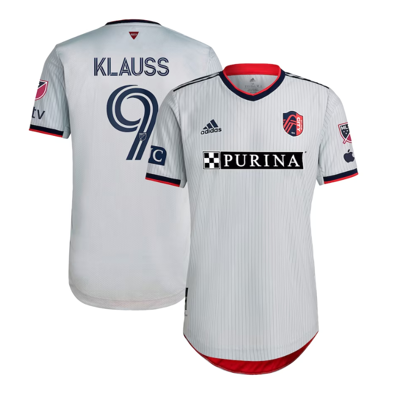 St. Louis City SC Jo?o Klauss Shirt 2023/24 Player Jersey - Gray