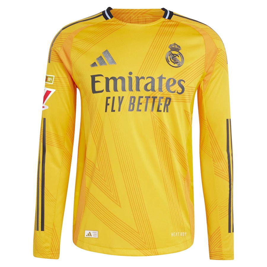 Kylian Mbapp�� Real Madrid adidas 2024/25 Away Long Sleeve Player Jersey - Orange