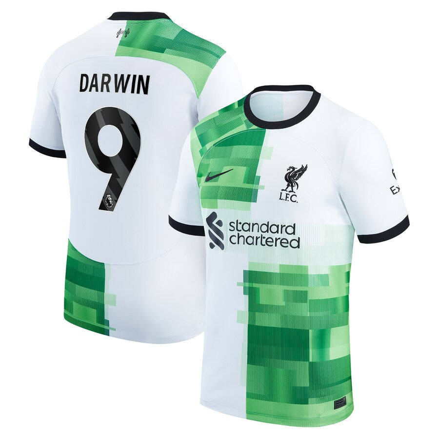 Darwin N��?ez Liverpool Nike 2023/24 Away Jersey - White