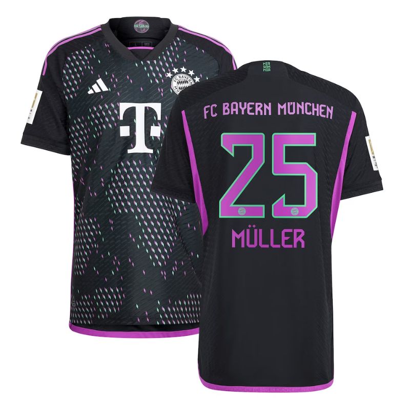 Thomas M��ller Bayern Munich 2023/24 Away Player Jersey - Black