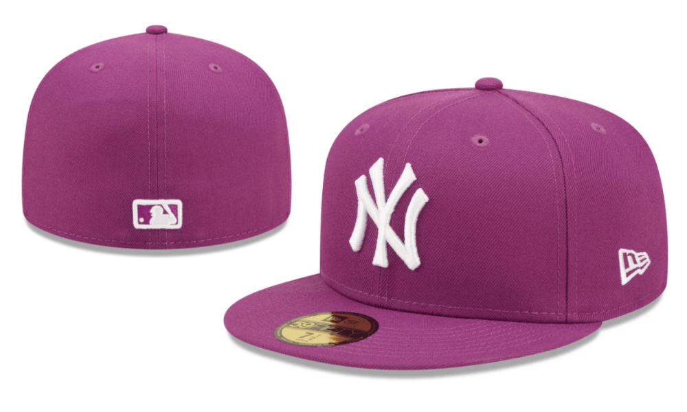 New York Yankees MLB Fitted Cap – Vibrant Purple with White Logo