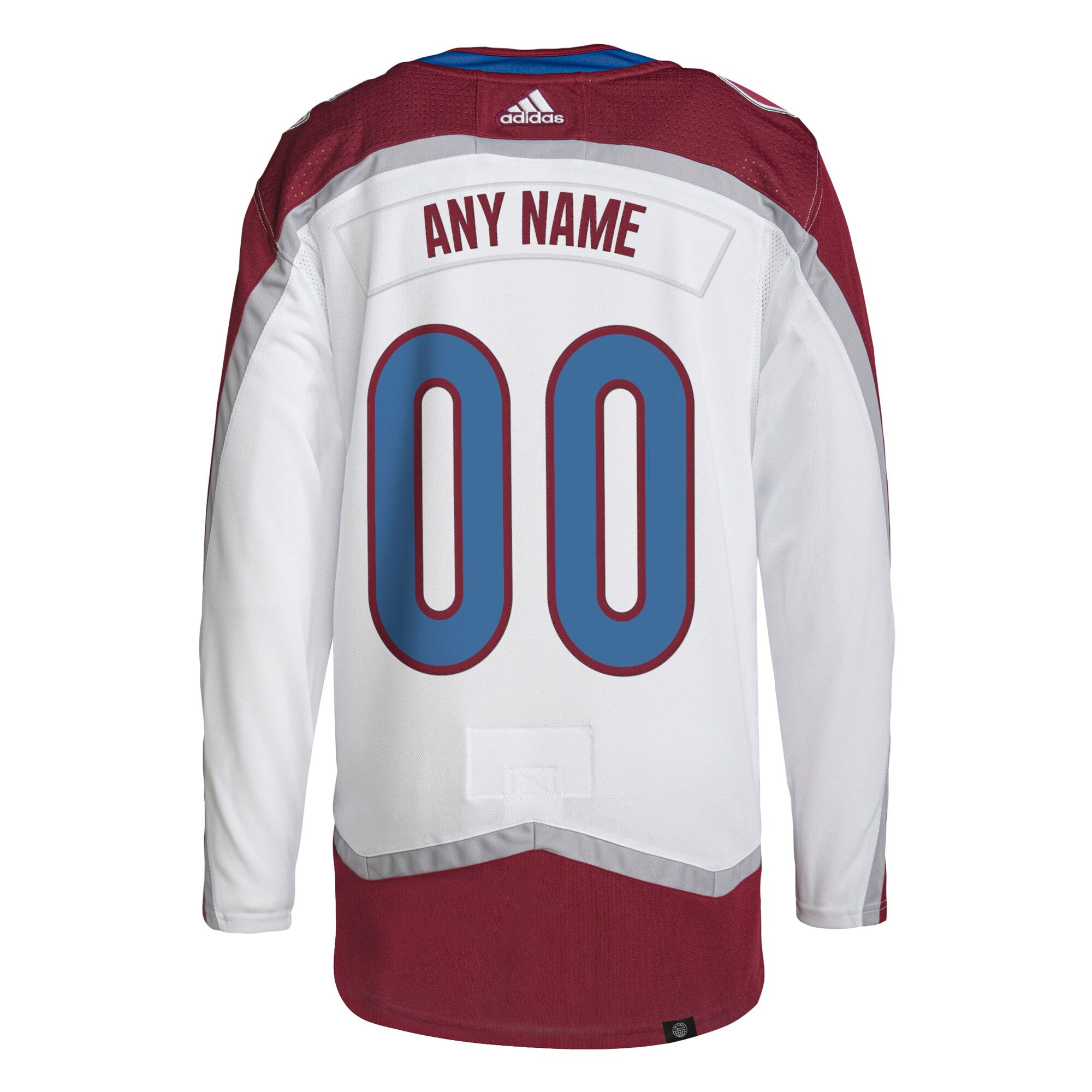 Colorado Avalanche adidas Away Primegreen Custom Jersey - White