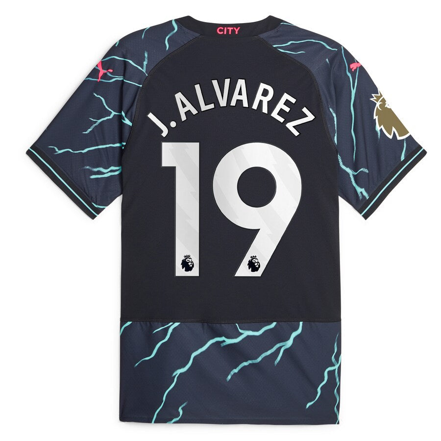 Juli��n ��lvarez Manchester City Puma 2023/24 Third Player Jersey - Navy
