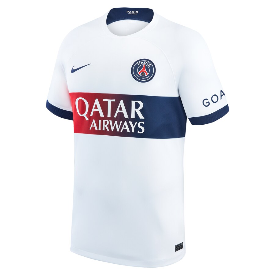 Ousmane Demb��l�� Paris Saint-Germain Nike 2023/24 Away Stadium Player Jersey - White