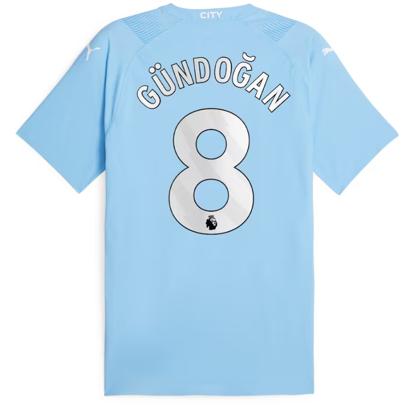 Manchester City Team 2023-24 with Jersey G��ndogan 8 printing - Sky Blue