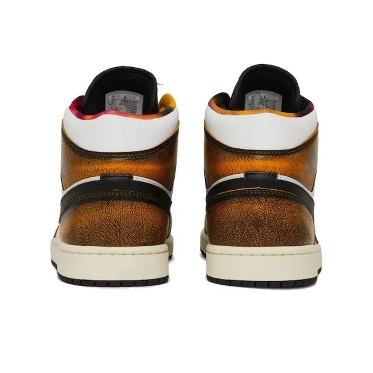 Air Jordan 1 Mid SE Orange Wear Away – DQ8417-071