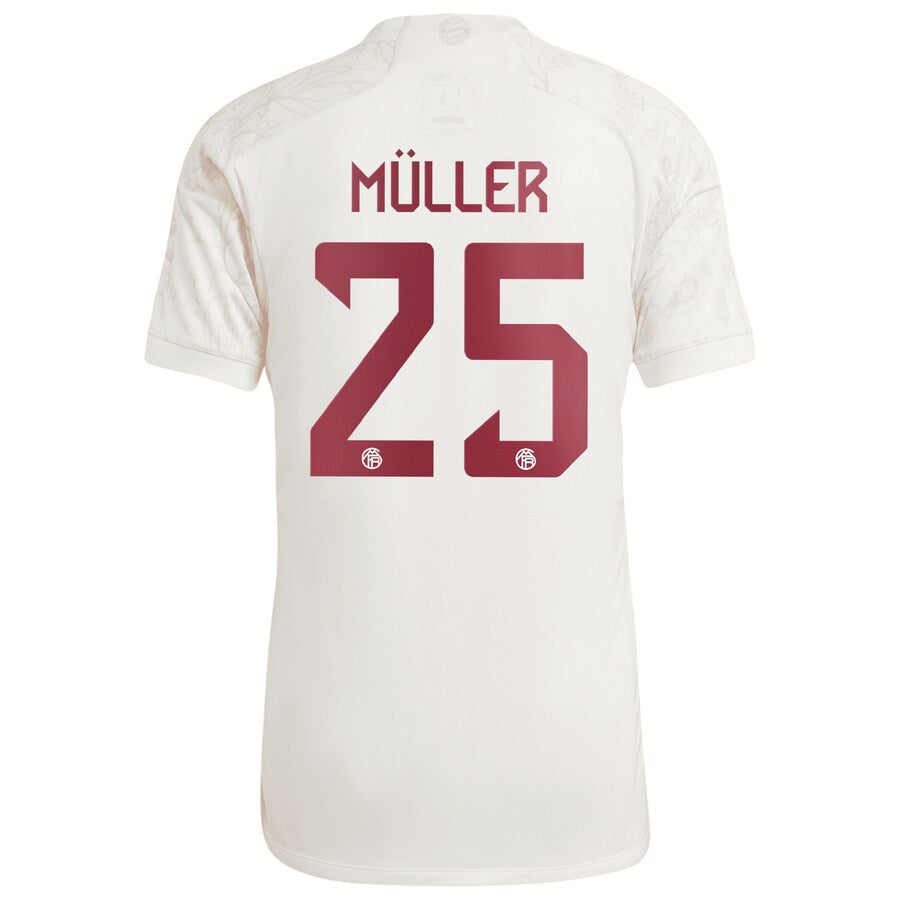 Thomas M��ller Bayern Munich adidas 2023/24 Third Jersey - White