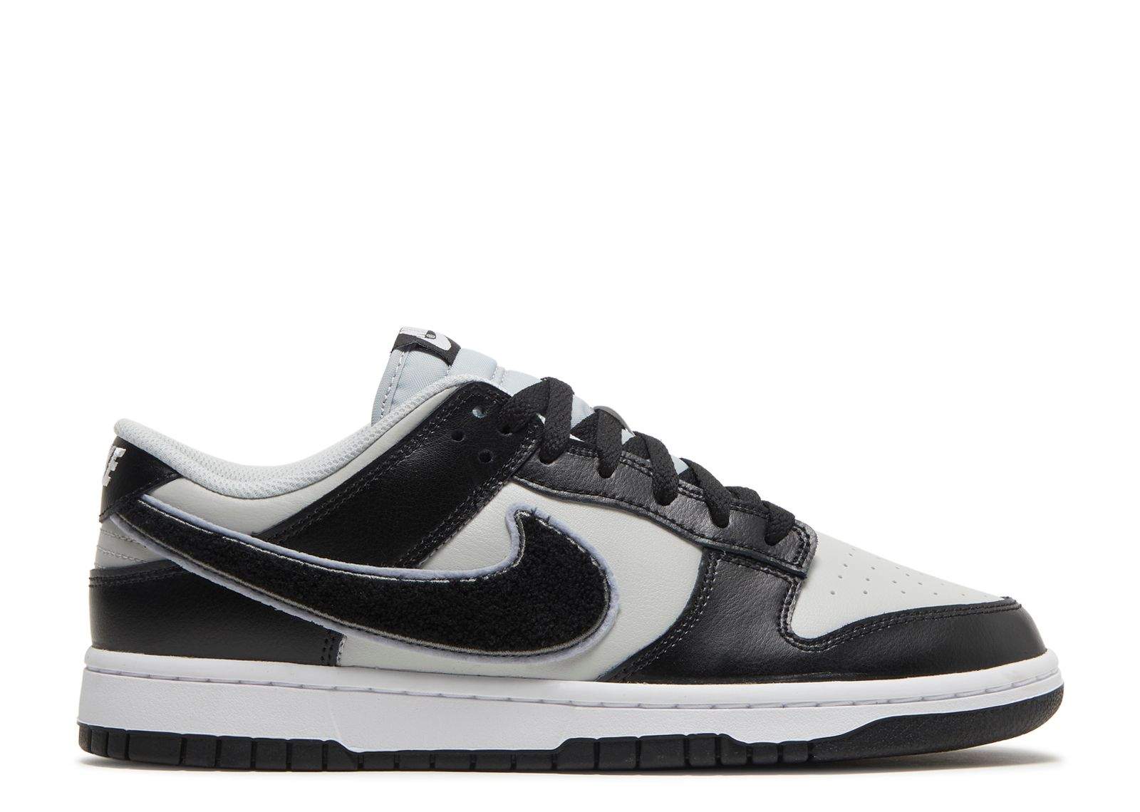 Nike Dunk Low ‘Chenille Swoosh – Black Grey Fog’ Unfading Sneaker
