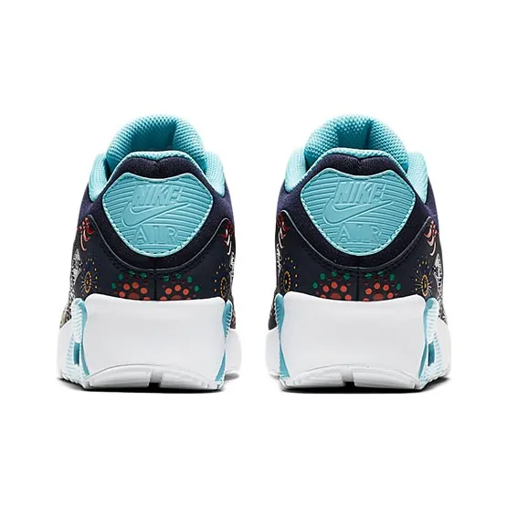 Air Max 90 Running Shoes Women’s Low-Top Black Red Blue – AO2097-400