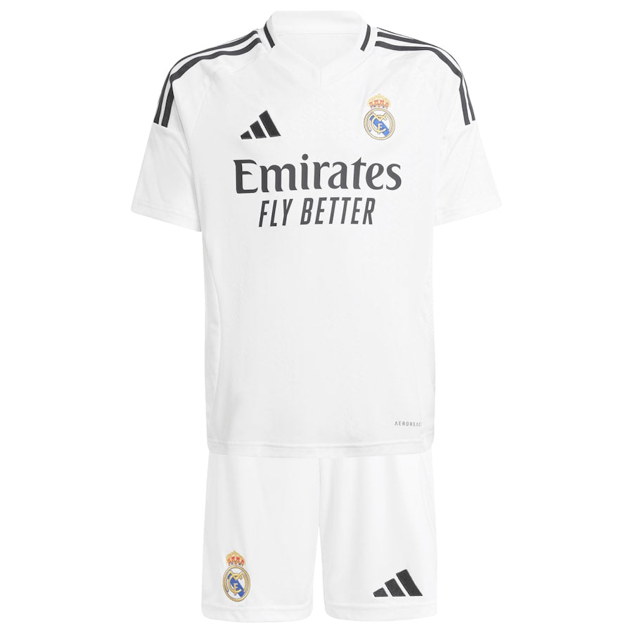 Real Madrid adidas Home Kids 2024-25 with Mbappe 9 printing Jersey - White