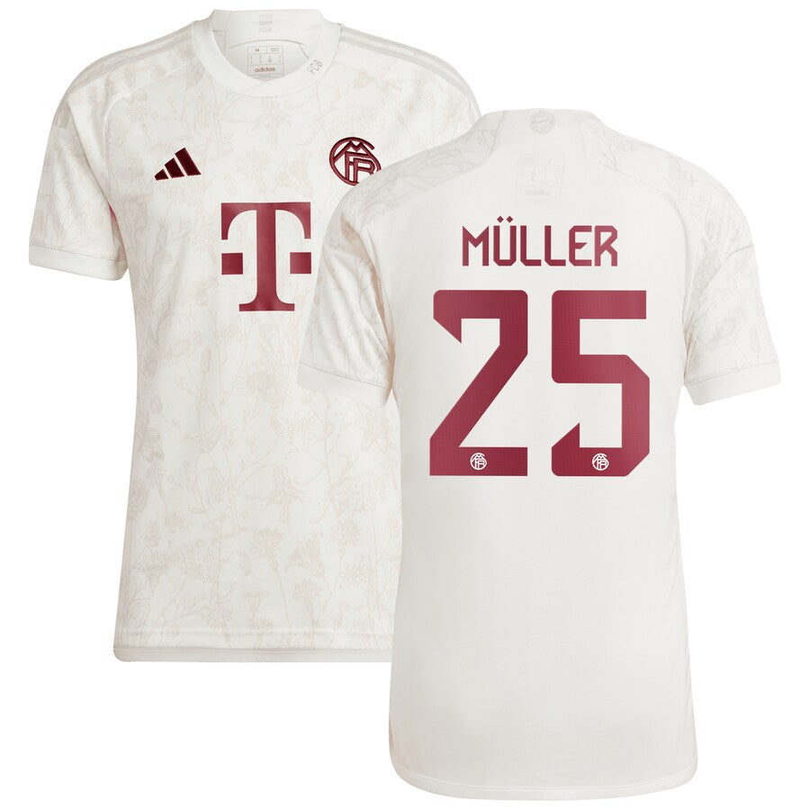 Thomas M��ller Bayern Munich adidas 2023/24 Third Jersey - White