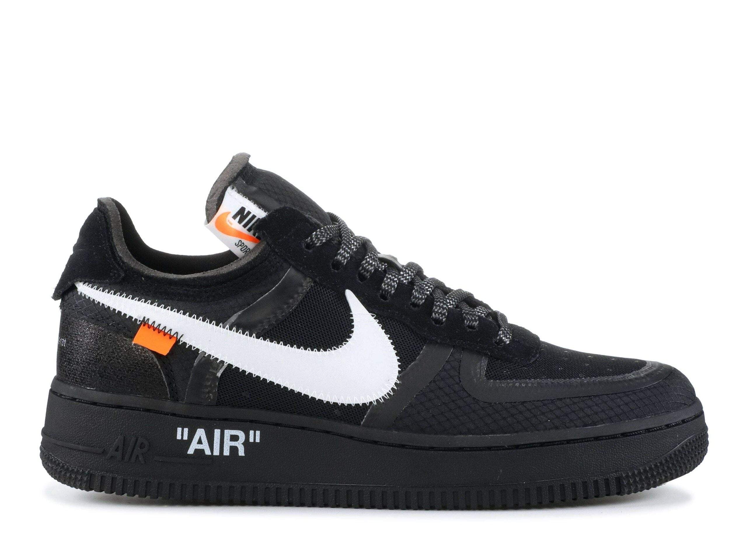 Off White X Air Force 1 Low Black Unfading Sneaker
