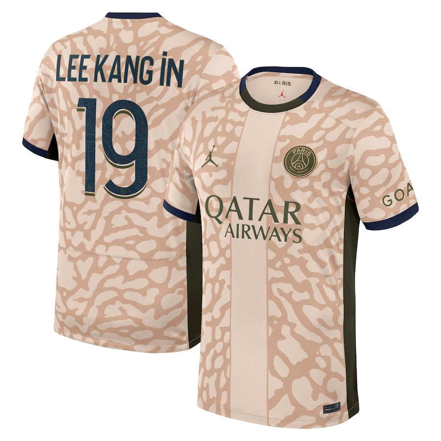 Lee Kang In Paris Saint-Germain Jordan Brand 2023/24 Fourth Stadium Player Jersey?�C Tan