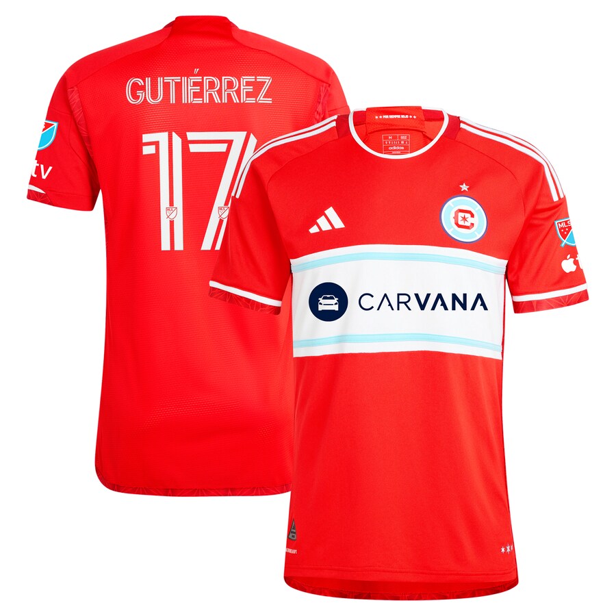 Brian Guti��rrez Chicago Fire adidas 2024 Return To Red Authentic Player Jersey?�C Red