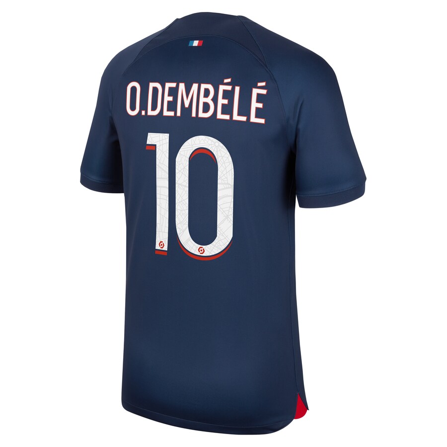 Ousmane Demb��l�� Paris Saint-Germain Nike 2023/24 Home Stadium Player Jersey - Navy