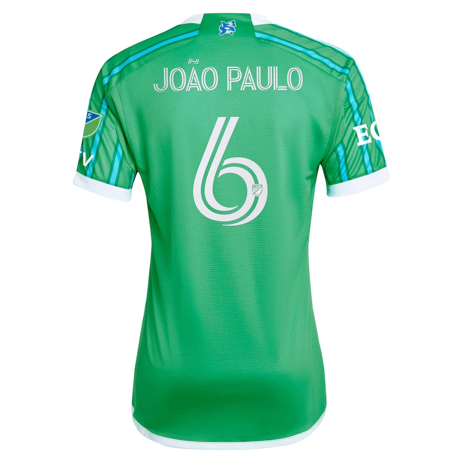 Joao Paulo Seattle Sounders FC adidas 2024 The Anniversary Kit Authentic Player Jersey?�C Green