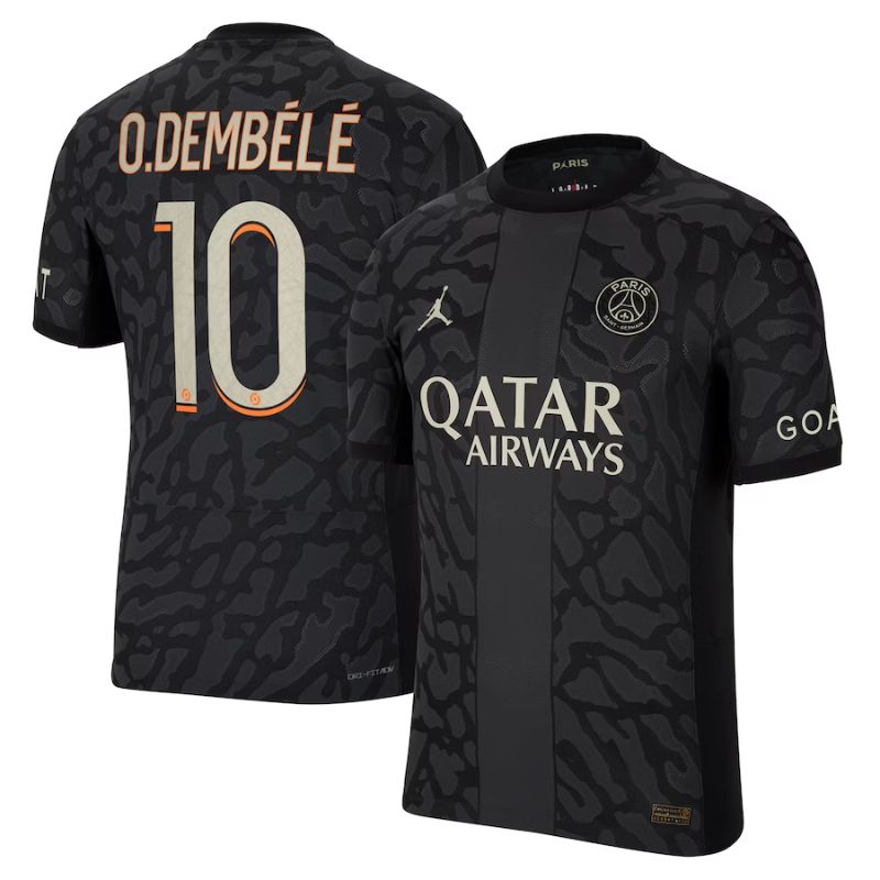 Ousmane Demb��l�� Paris Saint-Germain 2023/24 Third Player Jersey - Anthracite